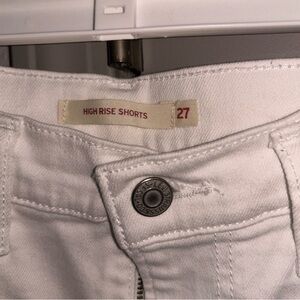 Levi's Classic White Denim Shorts